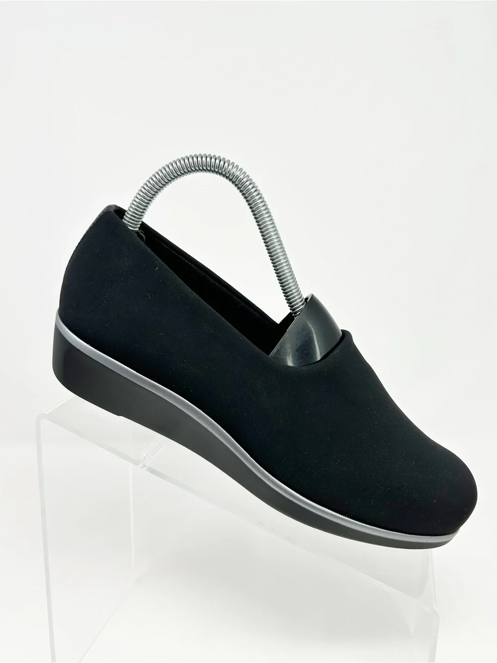 SAS Bliss Womens Slip-On Loafers Black Comfort Wedge Tripad Support Size 6.5W